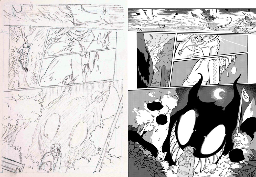 Laurielle. Del boceto inicial al entintado.